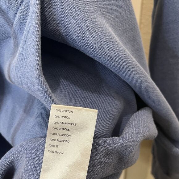 Anthropologie Pilcro and the Letterpress Flynn Blue Pleated Peplum Hoodie Size M - Picture 7 of 11